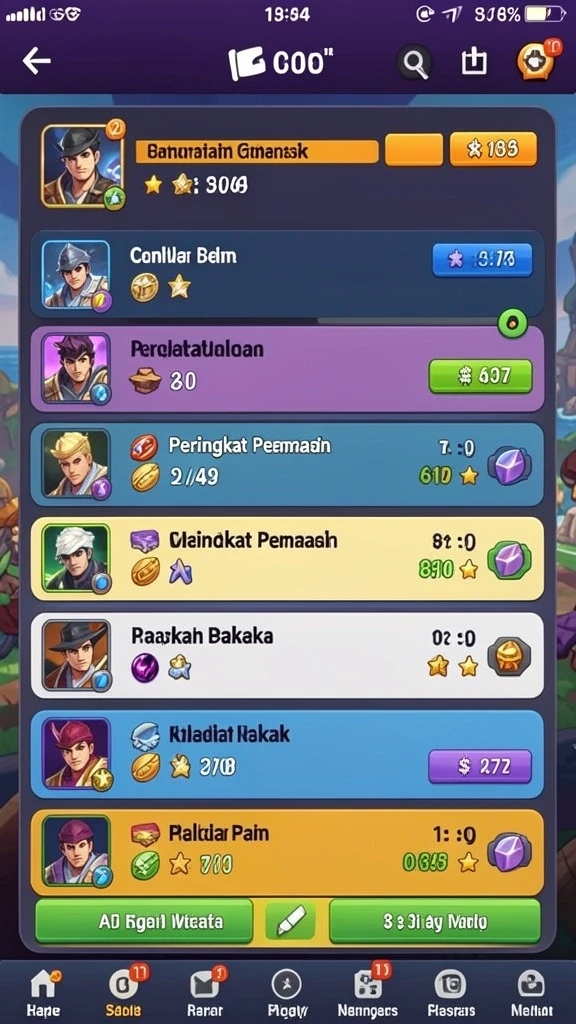 Karakter dengan desain unik dan menarik.