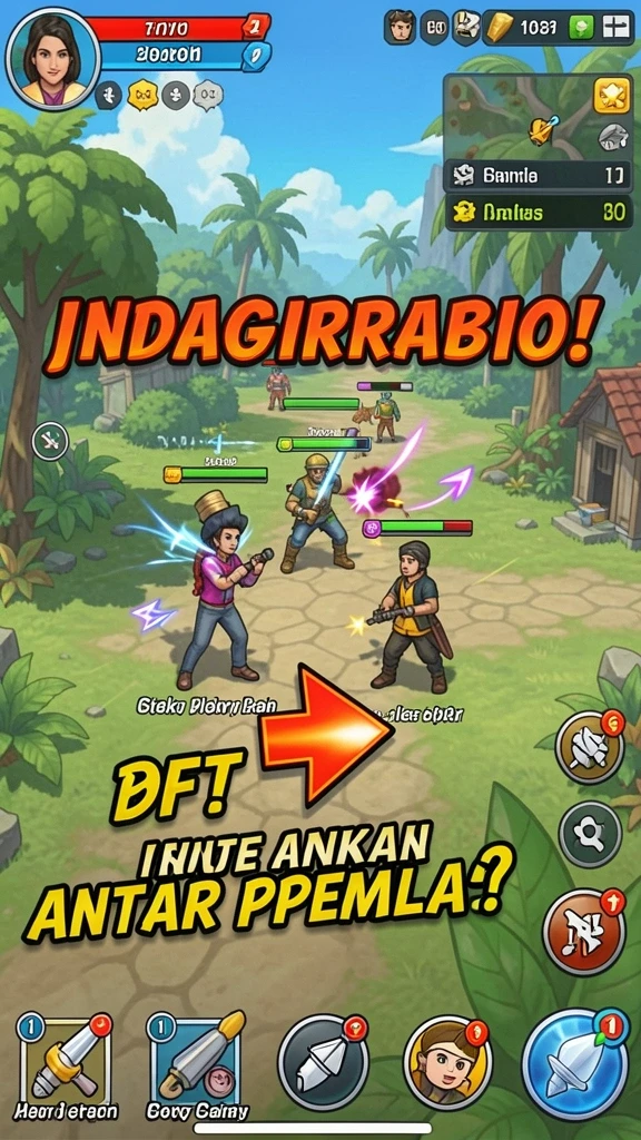 Tangkapan layar menampilkan karakter utama dalam aksi.