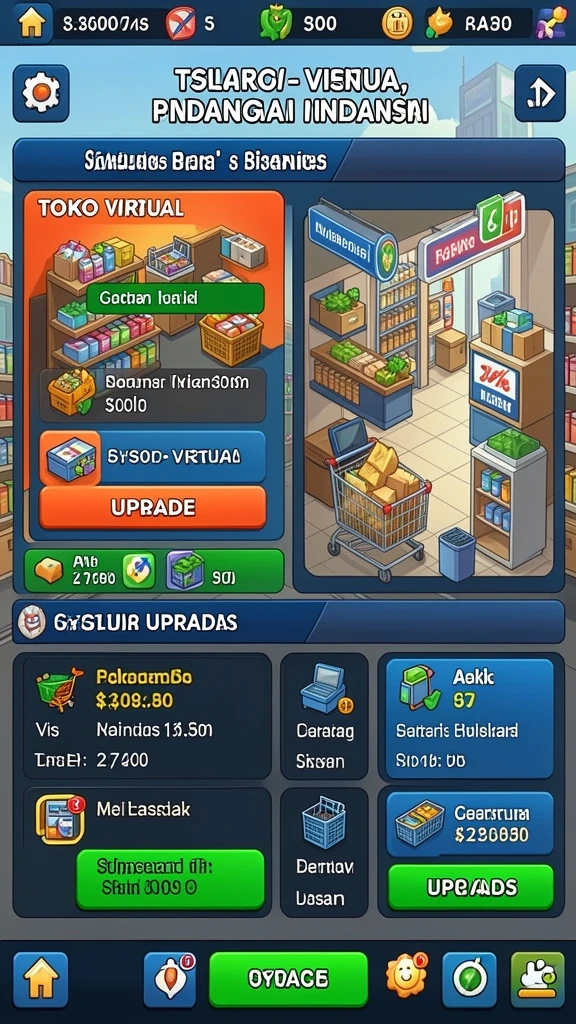 Menu karakter untuk personalisasi yang mudah.