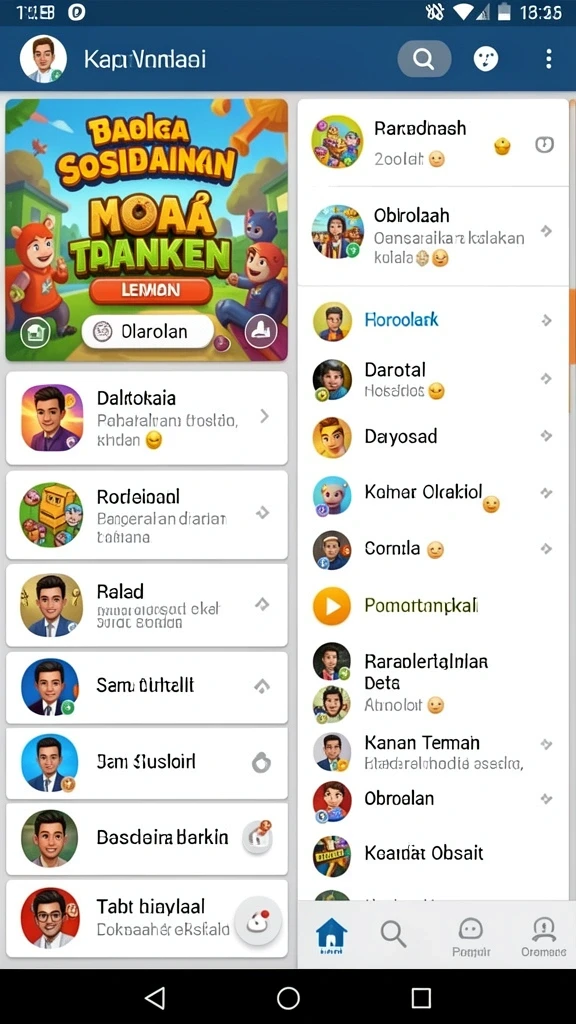 Tampilan utama aplikasi GARUDA365 yang sederhana dan menarik.