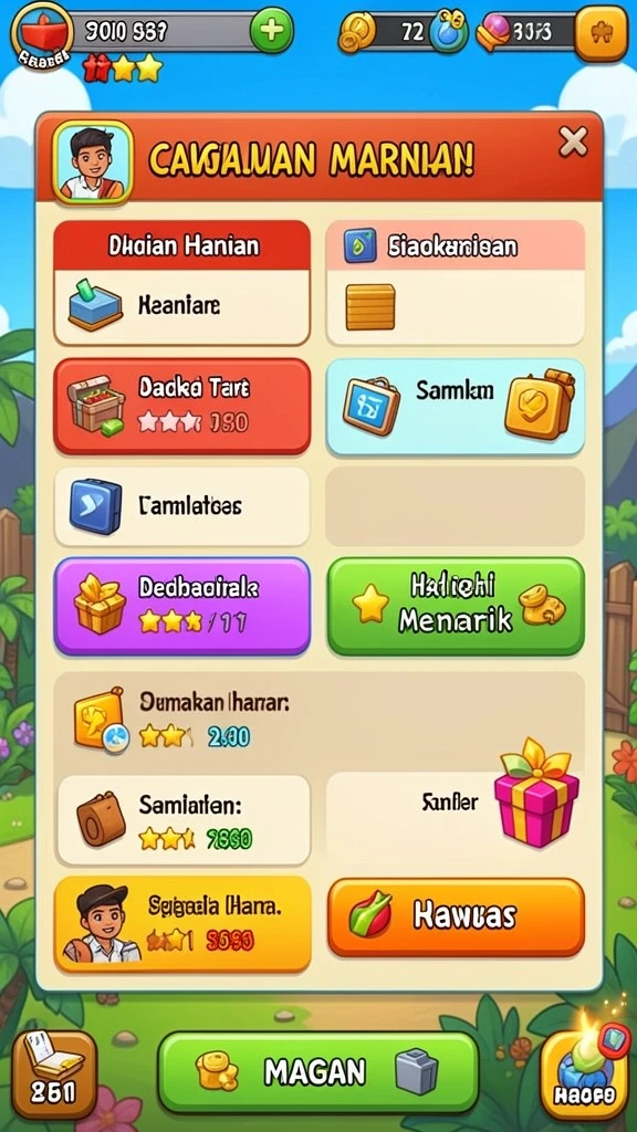 Grafik permainan yang memukau dan kualitas tinggi.