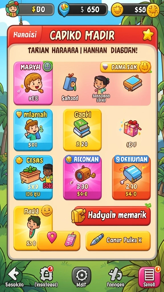 Statistik permainan yang mudah diakses dan dipahami.