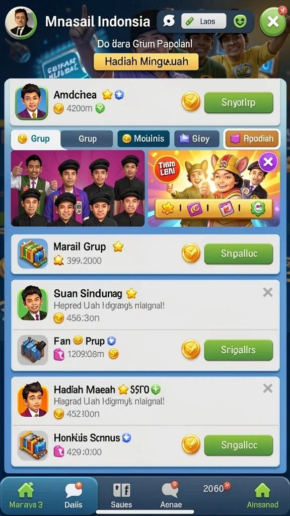 Tampilan awal aplikasi yang menarik dan mudah dipahami.