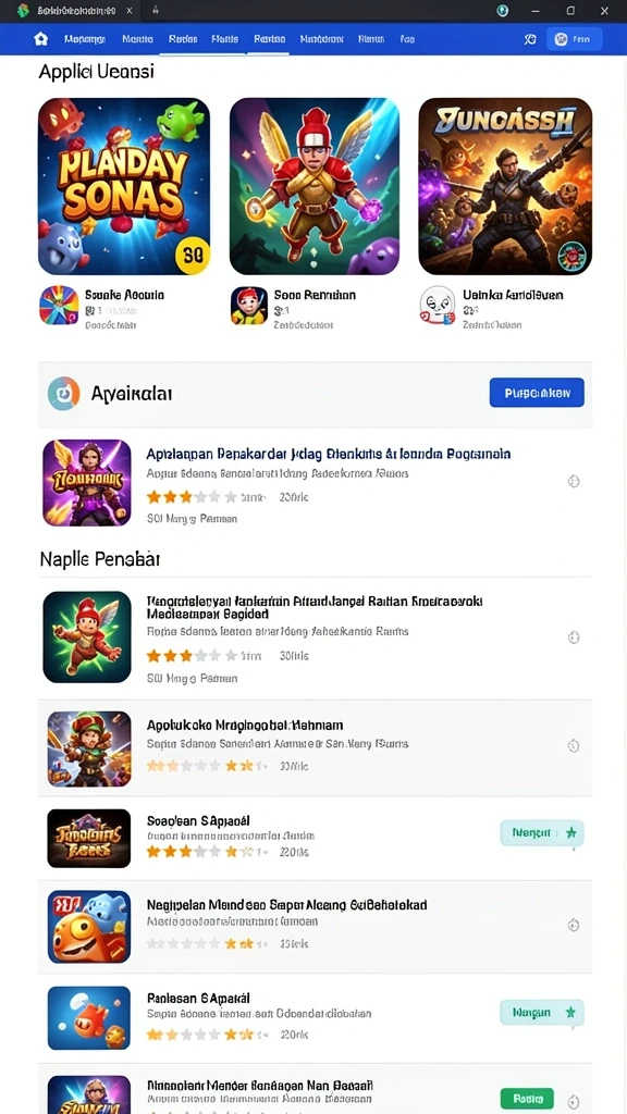 Tampilan menu utama yang intuitif dan menarik.